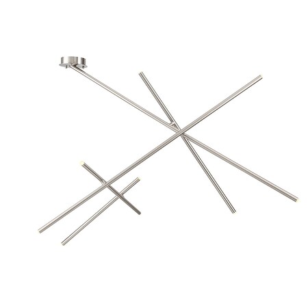 Eurofase Crossroads Contemporary LED Chandelier, 10-Light, 800 Lumens, Frosted/Antique Brass 36249-022